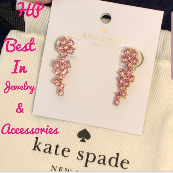 kate spade Jewelry - Kate Spade Flower Ear Pins in pink